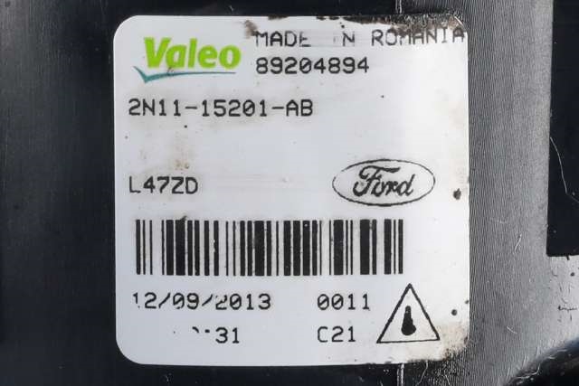 Tåkelykt venstre foran til Ford Fiesta 2013-2017 (Type VI, Fase 2)  (FORD|2N11-15201-AB|)