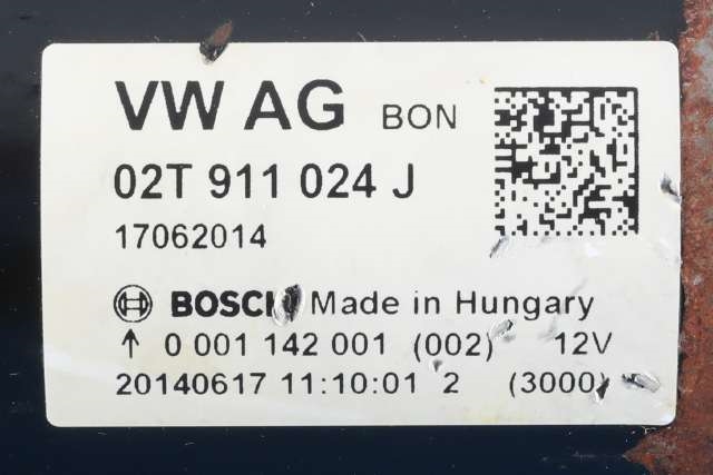 Starter til Škoda Rapid 2012-2019 (BOSCH|0 001 142 001|02T 911 024 J|)