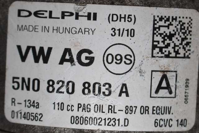 Aircondition kompressor til Škoda Octavia 2009-2013 (Type II, Fase 2) (DELPHI|08060021231.D|)