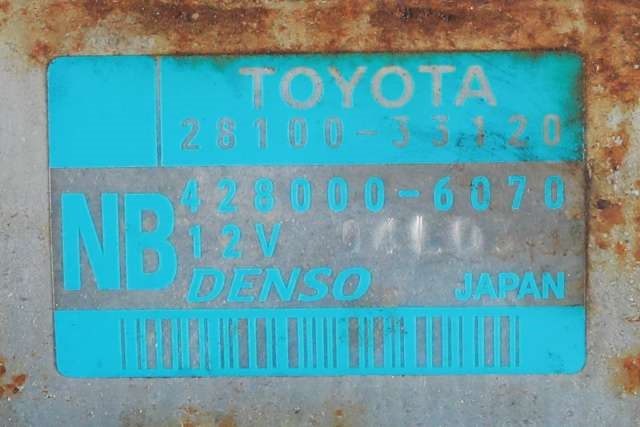 Starter diesel til Toyota Urban Cruiser 2009-2014  (DENSO|428000-6070|28100-33120|)