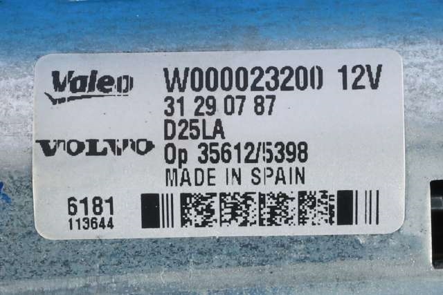 Viskermotor bakrute til Volvo V70 2007-2013 (Type III, Fase 1)  (VOLVO|31290787|)