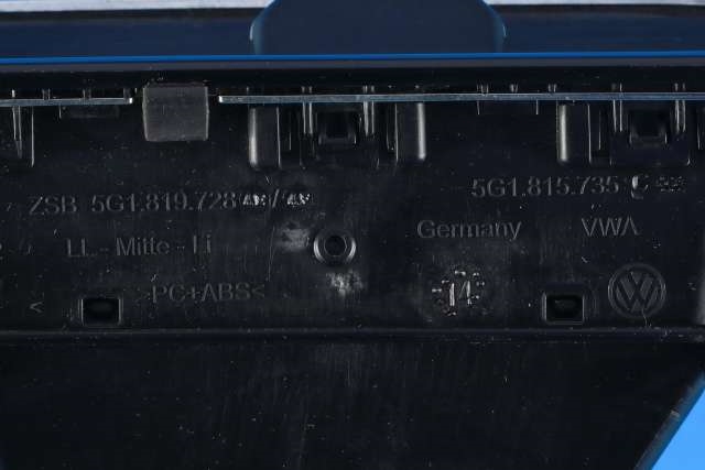 Dashbord friskluftdyse midtkonsoll til VW Golf VII 2012-2017 (Fase 1)  