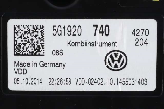 Instrumentpanel til VW Golf VII 2012-2017 (Fase 1)  (VAG|5G1 920 740|)