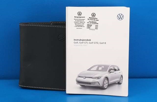 Instruksjonsbok til VW Golf VIII, 2020-->>  