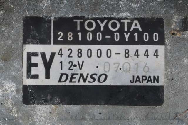 Starter til Toyota Yaris 2012-2014 (Type III, Fase 1)  (DENSO|428000-8444|28100-0Y100|)