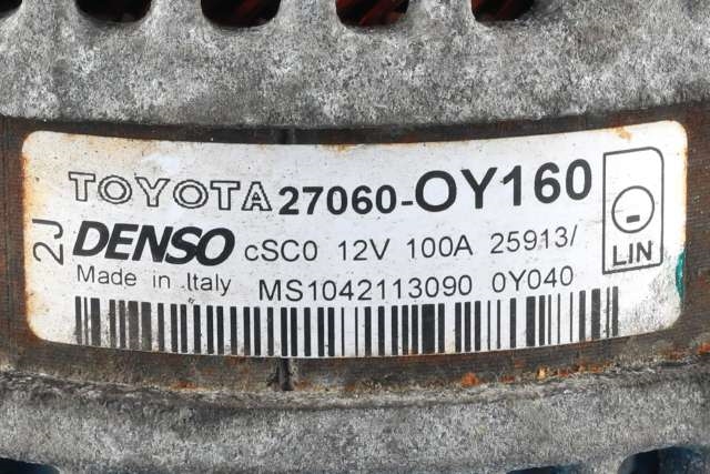 Dynamo til Toyota Yaris 2012-2014 (Type III, Fase 1)  (DENSO|104211-3090|27060-0Y160|)