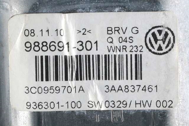Ruteheis, kun motor, venstre foran til VW Passat 2011-2015 (B7) (B7) (VAG|3C0 959 701 A|)