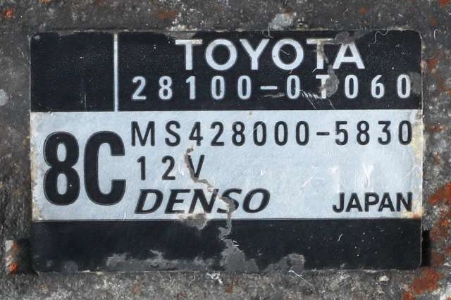 Starter til Toyota Avensis 2009-2015 (Type III, Fase 1)  (DENSO|428000-5830|28100-0T060|)