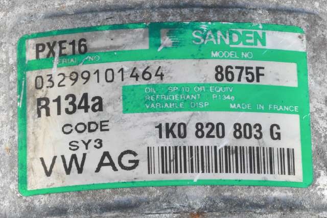 Aircondition kompressor til VW Passat 2011-2015 (B7) (B7) (VAG|1K0 820 803 G|)