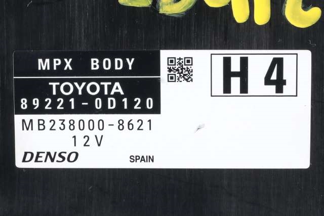 Styreenhet diverse til Toyota Yaris 2012-2014 (Type III, Fase 1)  (TOYOTA|89221-0D120|)