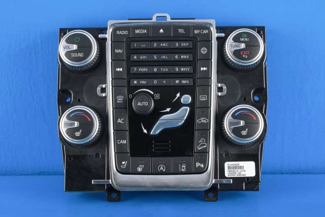 Bilstereo navigasjon betjeningspanel til Volvo XC60, 2014-2017 (Type I, Fase 2)  (VOLVO|31443425)