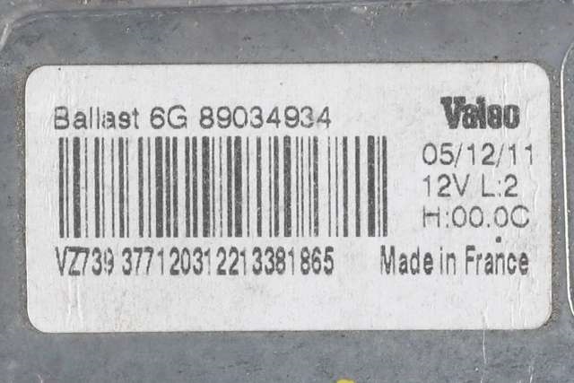 Styreenhet xenon/ballast til Peugeot 3008 2009-2016 (Type I)  (VALEO|89034934|)