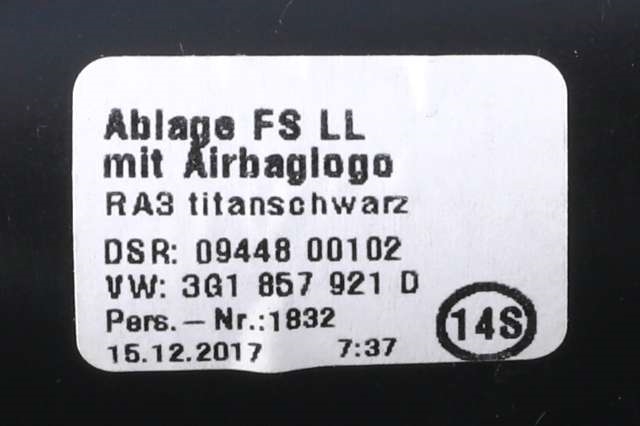 Dashbord myntrom til VW Passat 2015-2019 (Fase 1) (B8) (B8) (VAG|3G1 857 921 D|)