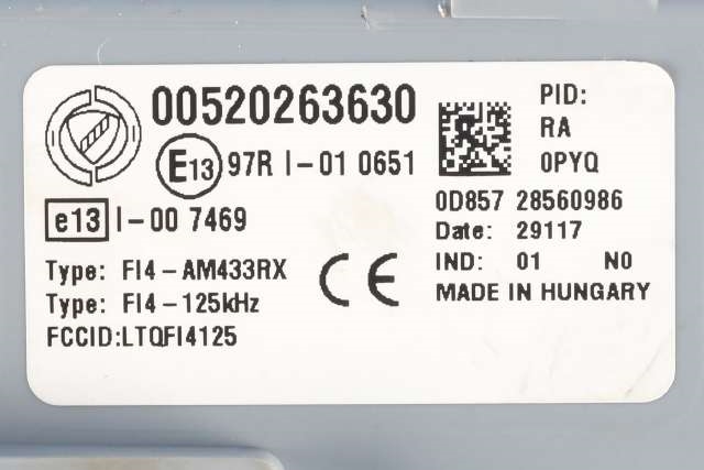 Sikringsboks til Opel Combo D 2012-2018  (FIAT|00520263630|)