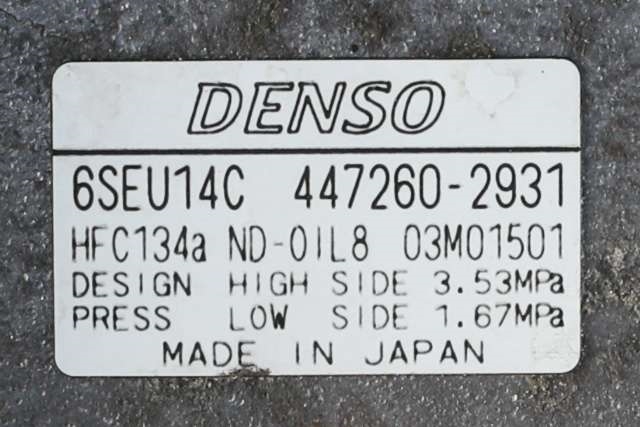 Aircondition kompressor til Toyota RAV4 2009-2013 (Type III, Fase 2) (DENSO|447260-2931|)