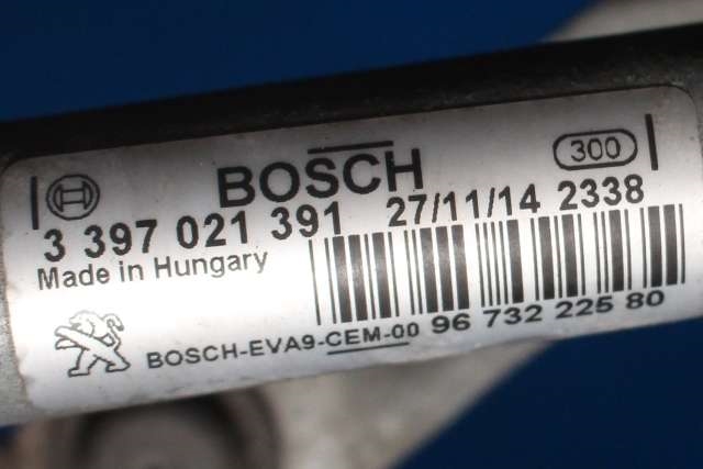 Viskermotor frontrute komplett m/overføring til Peugeot 208 2012-2019 (Type I)  (BOSCH|0 390 241 540|)