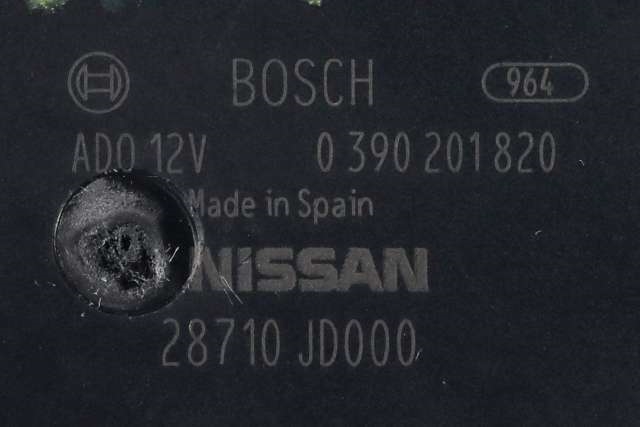 Viskermotor bakrute til Nissan Qashqai 2010-2014 (Type I, Fase 2)  (BOSCH|0 390 201 820|28710-JD000|)
