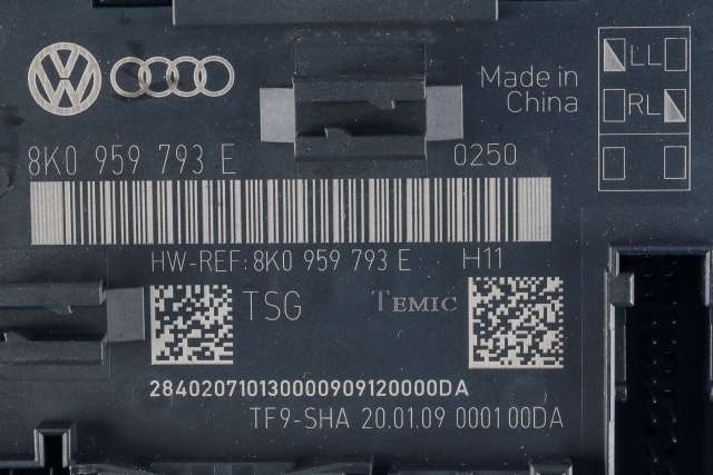 Styreenhet dør høyre foran til Audi A4 2007-2014 (Type IV) (B8) (B8) (VAG|8K0 959 793 E|)
