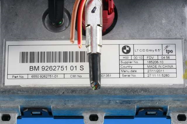 Bilstereo navigasjon skjerm til BMW 1-Serie 2011-2015 (Fase 1) (F20/F21) (F20/F21) (BMW|9 262 751|)
