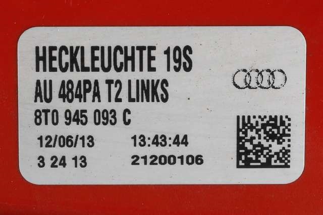 Baklykt venstre indre til Audi A5 2007-2016 (Type I) (VAG|8T0 945 093 C|)