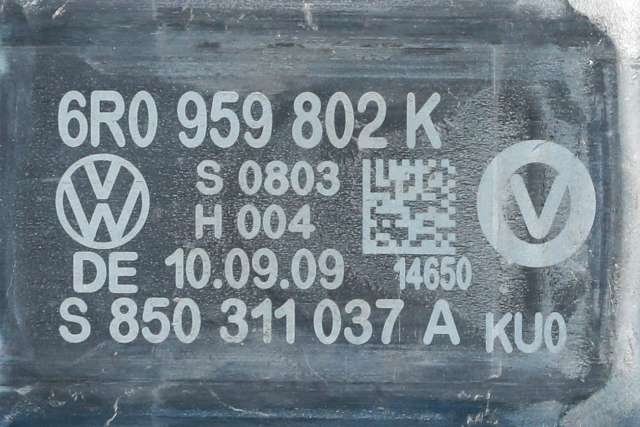 Ruteheis, kun motor, høyre foran til VW Polo 2009-2014 (Type V, Fase 1)  (BOSCH|0 130 822 530|6R0 959 802 K|)