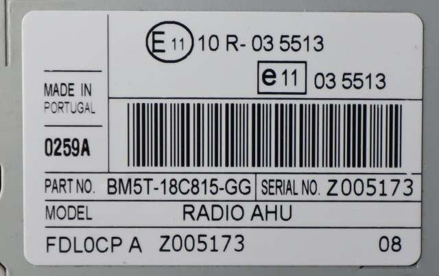 Bilstereo til Ford Focus 2011-2014 (Type III, Fase 1)  (FORD|BM5T-18C815-GG|)