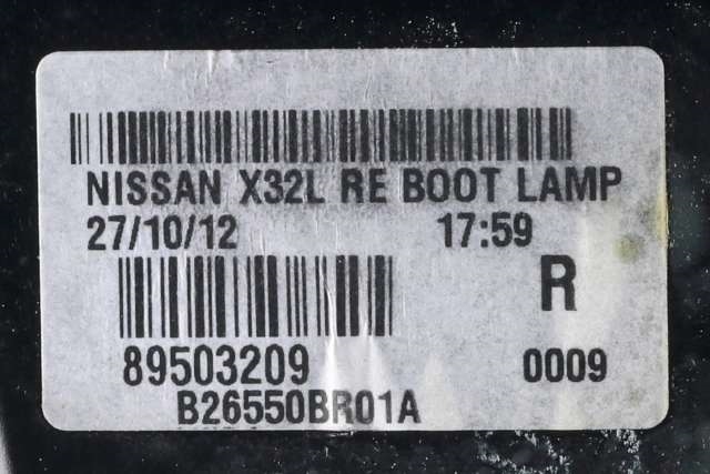 Baklykt høyre indre til Nissan Qashqai 2010-2014 (Type I, Fase 2) (NISSAN|26550-BR01A|)