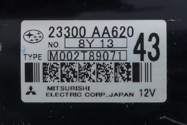 Starter diesel til Subaru Impreza 2008-2012 (Type III) (MITSUBISHI|M002T89071|23300-AA620|)