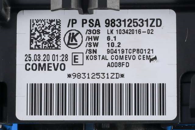 Bryter combi til Peugeot Expert 2016-->> (Type III)  (PEUGEOT|98 312531 ZD|)
