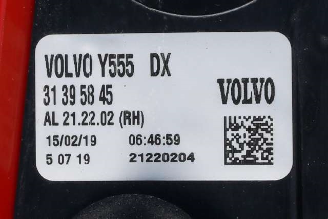 Baklykt høyre til Volvo V40 2012-2019  (VOLVO|31395845|)