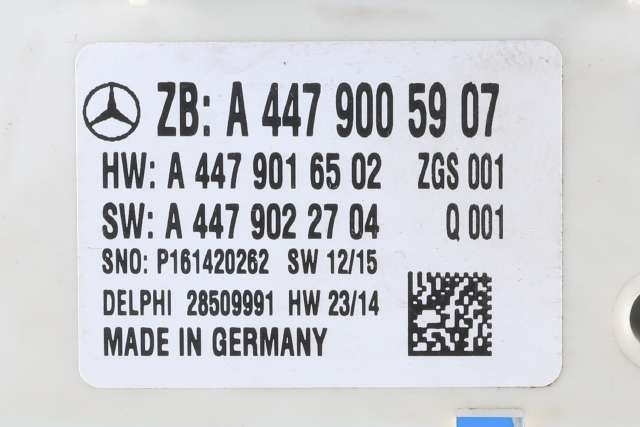 Styreenhet comfort (BCM) til Mercedes V-Klasse 2014-->> (W447) (W447) (MERCEDES|A 447 900 59 07|)