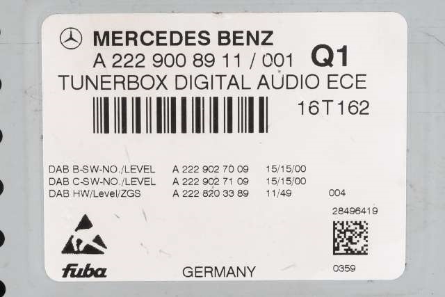 Bilstereo diverse til Mercedes V-Klasse 2014-->> (W447) (W447) (MERCEDES|A 222 900 89 11|)