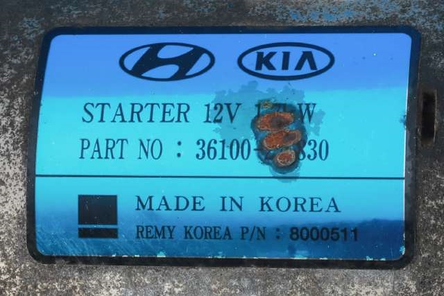 Starter diesel til Kia Carens 2013-2018 Type III  (KIA|36100-2A830|)