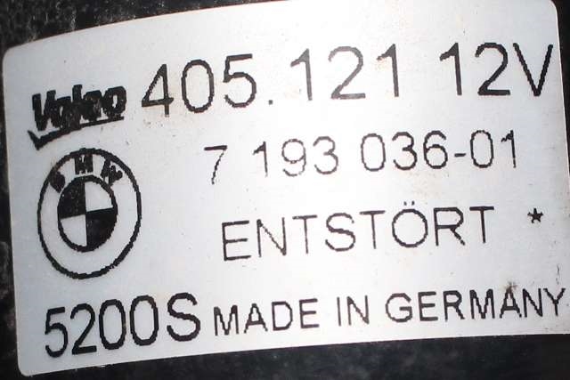 Viskermotor frontrute komplett m/overføring til BMW 1-Serie 2004-2011 (E81/E82/E87/E88) (E81/E82/E87/E88) (VALEO|405.121|7 193 036|)