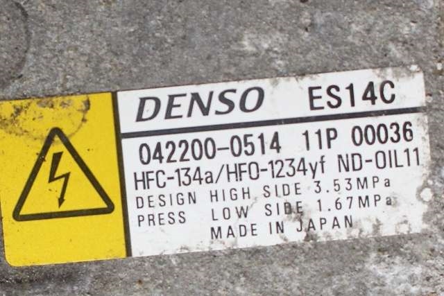 Air Conditioner Compressor Hybrid til Toyota Yaris 2012-2014 (Type III, Fase 1)  (DENSO|042200-0514|)