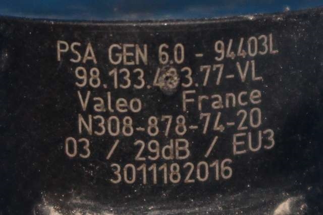 Parkeringssensor bak til Opel Combo E 2019-->> (PSA|98 133483 77|)