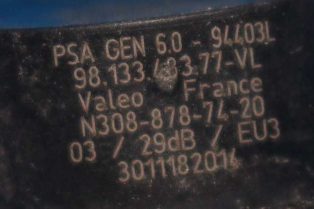 Parkeringssensor bak til Opel Combo E 2019-->>  (PSA|98 133483 77|)