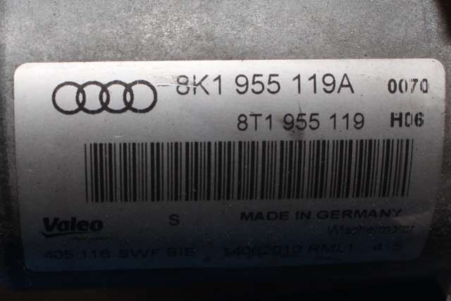 Viskermotor frontrute komplett m/overføring til Audi A4, Allroad 2009-2016 (Type I) (B8) (B8) (VAG|8K1 955 119 A|)