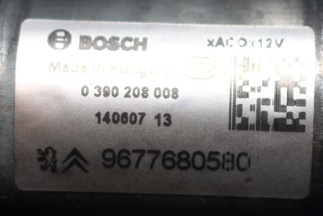 Viskermotor bakrute til Peugeot 308 2013-2021 (Type II)  (BOSCH|0 390 208 008|96 776805 80|)