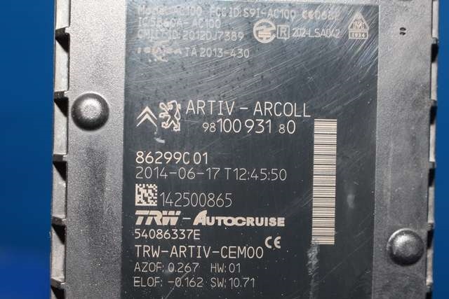 Sensor radar til Peugeot 308 2013-2021 (Type II)  (PEUGEOT|98 100931 80|)