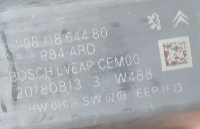 Ruteheis høyre bak til Peugeot 3008 2016-->> (Type II)  (PEUGEOT|98 104884 80|)