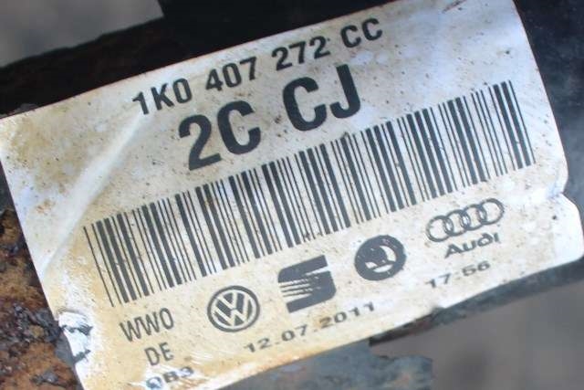 Drivaksel høyre foran, diesel/manuell til Škoda Octavia 2009-2013 (Type II, Fase 2) (VAG|1K0 407 272 CC|)