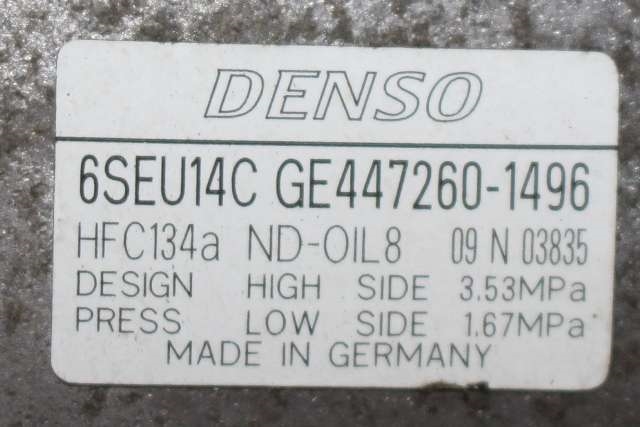 Aircondition kompressor til Toyota Avensis 2009-2015 (Type III, Fase 1) (DENSO|447260-1496|)