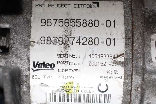 Aircondition kompressor til Peugeot 308 2013-2021 (Type II)  (PEUGEOT|98 092742 80|98 756558 80|)