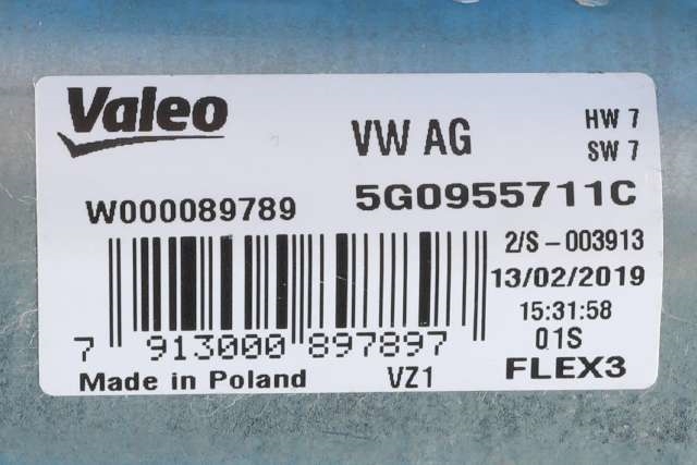 Viskermotor bakrute til VW e-Golf 2017-2020 (Fase 2) (VAG|5G0 955 711 C|)