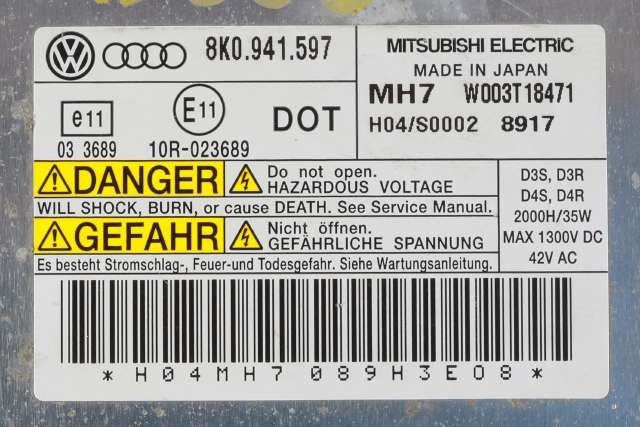 Styreenhet xenon/ballast til Audi A6, Allroad 2008-2011 (Type II, Fase 2) (C6) (C6) (VAG|8K0 941 597|)