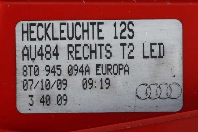 Baklykt høyre indre til Audi A5 2007-2016 (Type I) (VAG|8T0 945 094 A|)