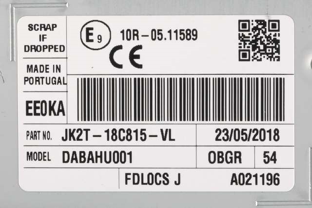 Bilstereo, med DAB til Ford Transit Custom 2013-2023 (Type I) (FORD|JK2T-18C815-VL|)