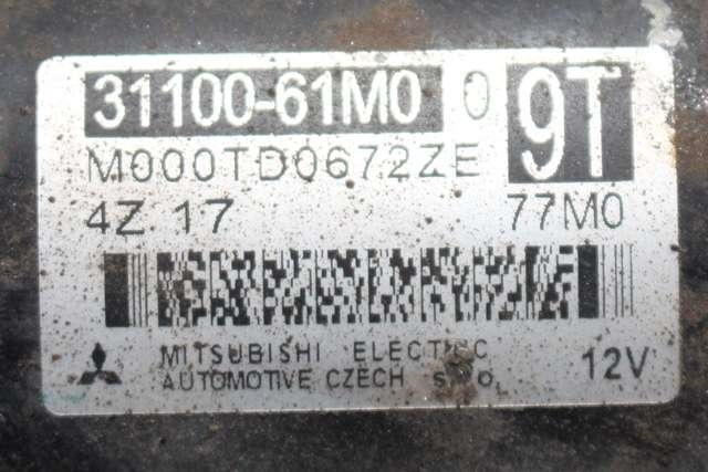 Starter til Suzuki SX4 S-CROSS 2013-->> (Type II) (MITSUBISHI|M000TD0672ZE|31100-61M00|)