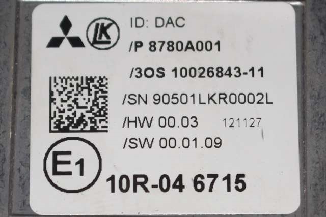Kamera til Mitsubishi Outlander 2012-2015 (Type III, Fase 1)  (MITSUBISHI|8780A001|)